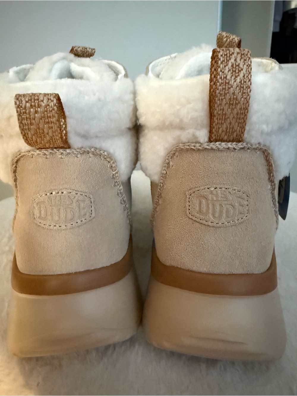 HEY DUDE Tan Apres Suede Cozy Boots - Picture 4 of 6
